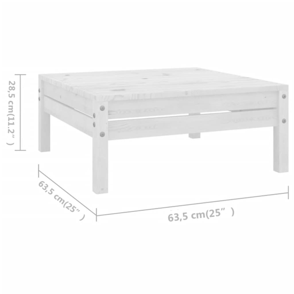 10-tlg. Garten-Lounge-Set Massivholz Kiefer Weiss